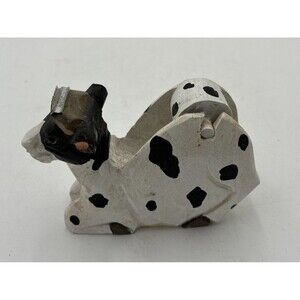 cow head shape Tape Dispenser desk top wood carving